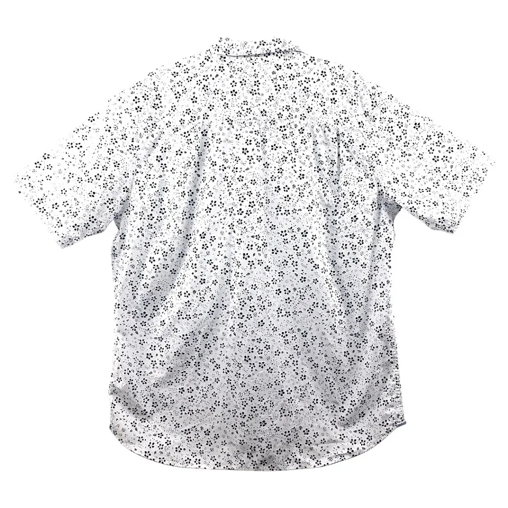 Weatherproof Vintage‎ Men’s Short Sleeve Button Down Shirt XL White Blue NWT
